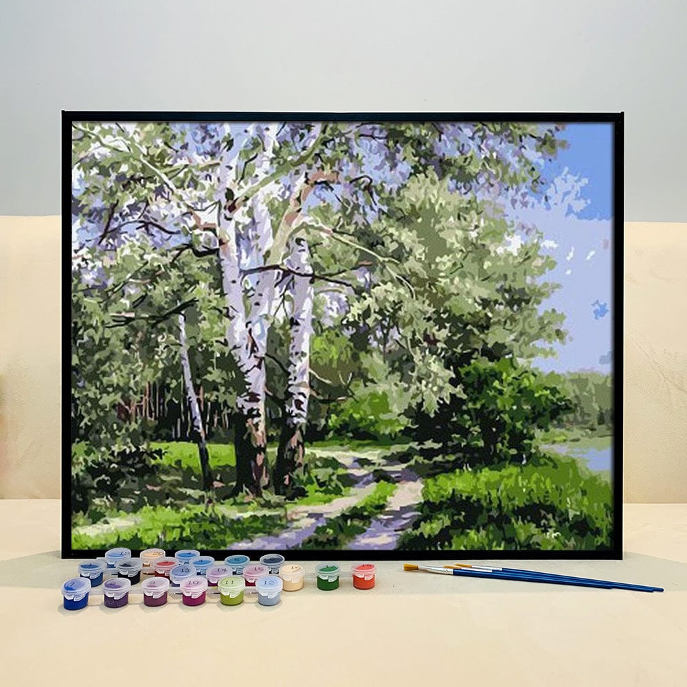 DIY Painting By Numbers - Forest Landscape