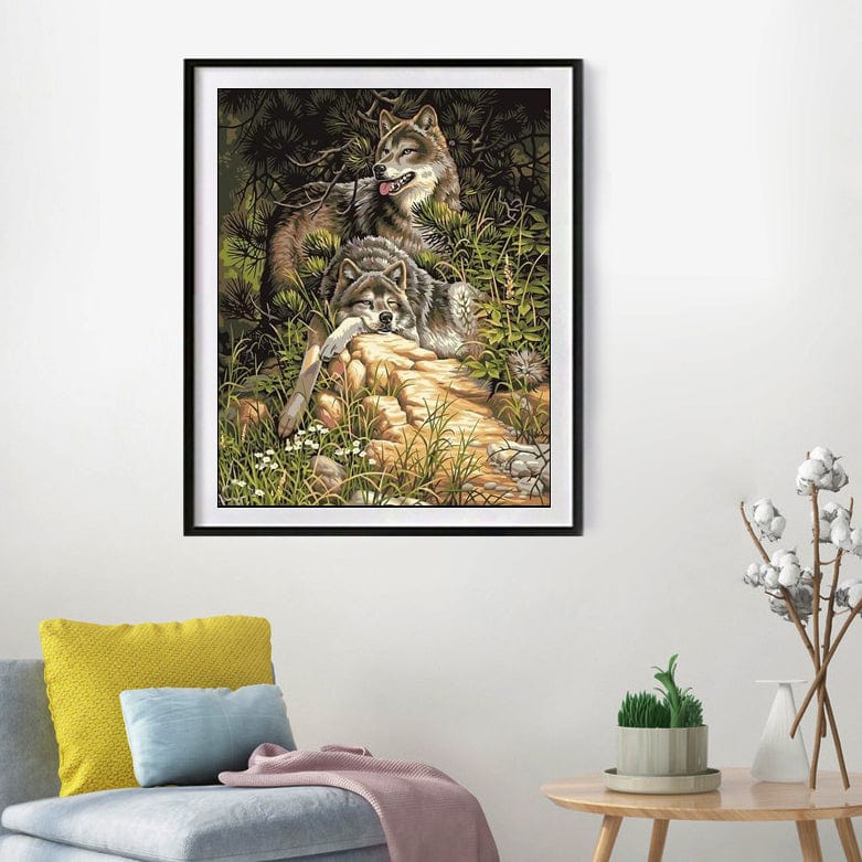 DIY Painting By Numbers -  Wolf (16"x20" / 40x50cm)