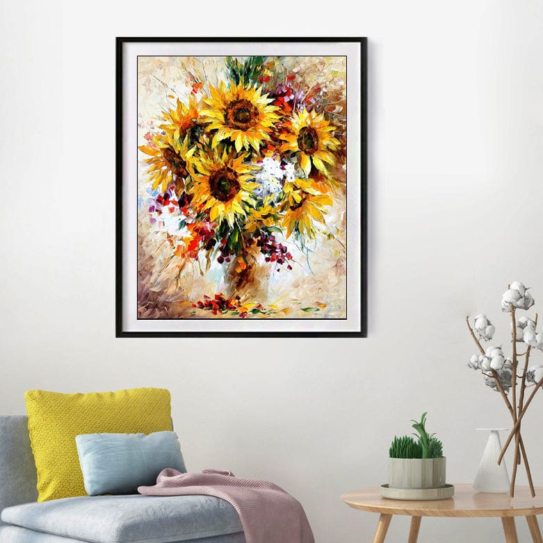 DIY Painting By Numbers - Yellow Sunflower