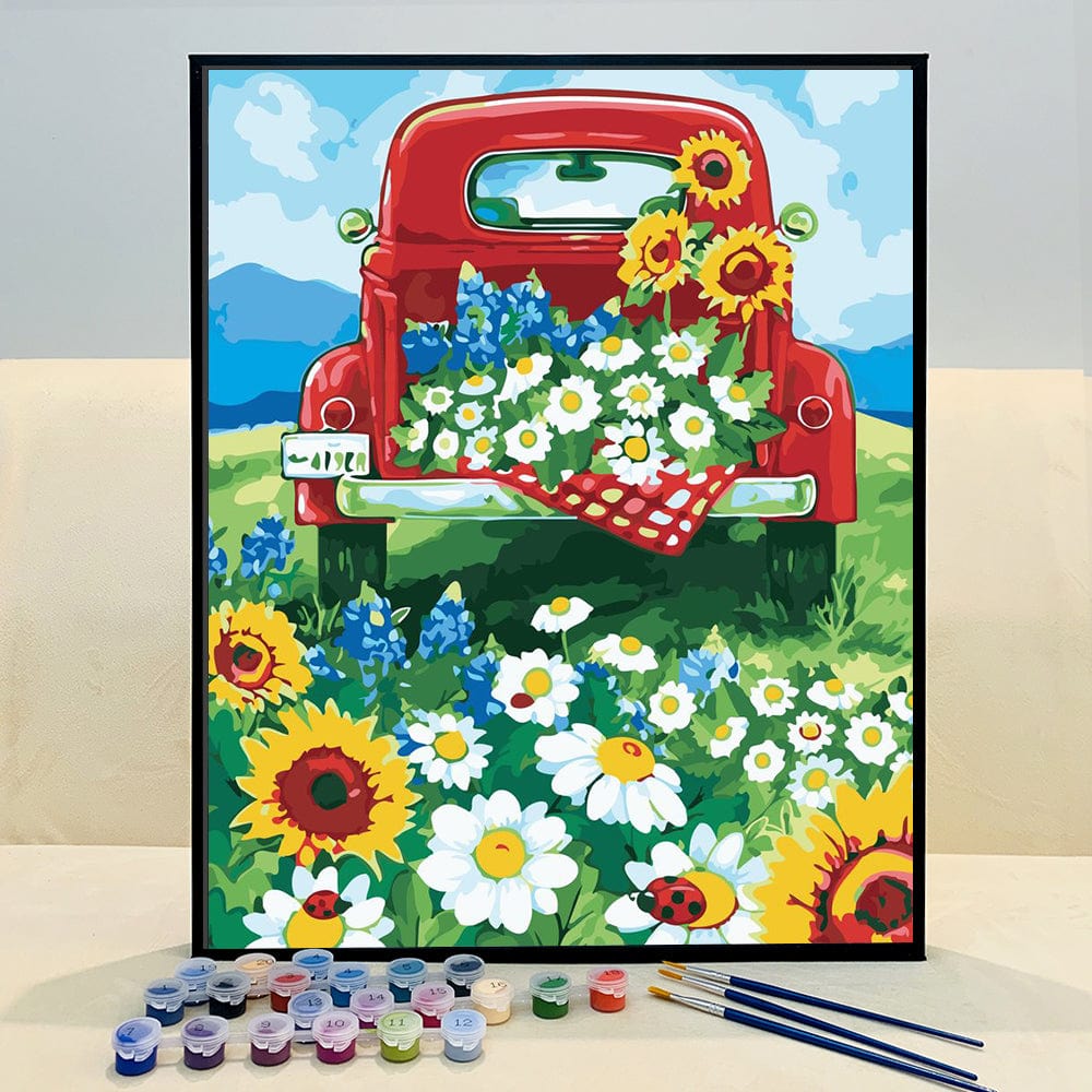 DIY Painting By Numbers -Sunflowers (16"x20" / 40x50cm)