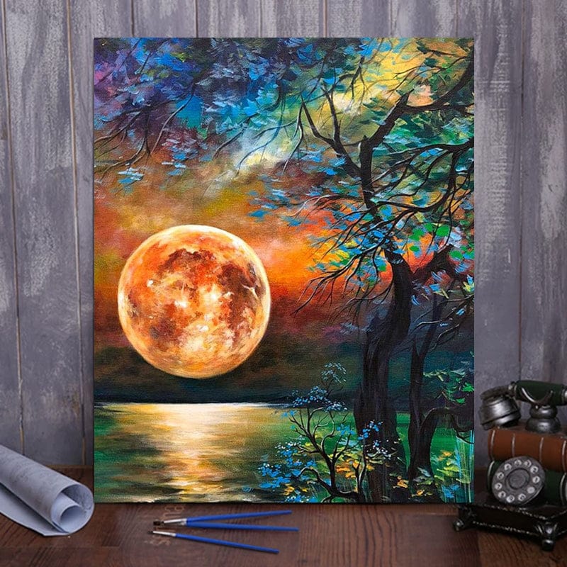 DIY Painting By Numbers - Moonlight