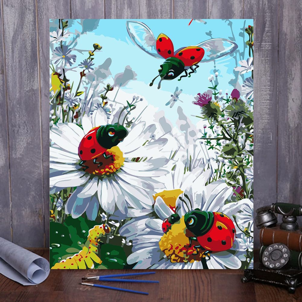 DIY Painting By Numbers - Chrysanthemum (16"x20" / 40x50cm)