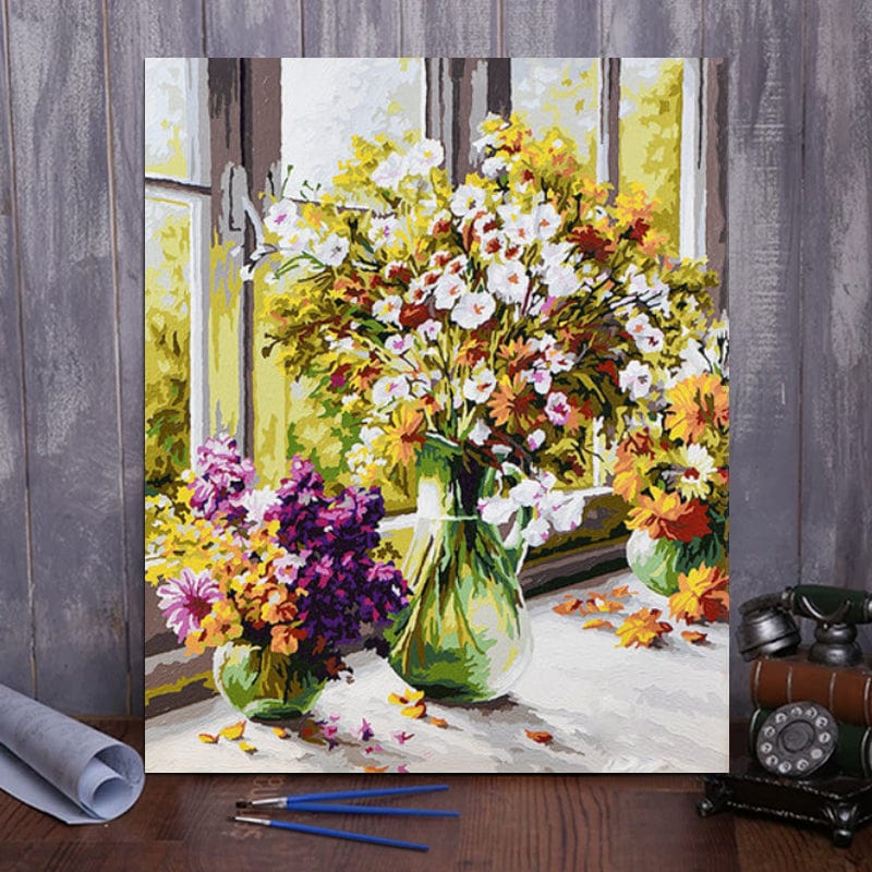 DIY Painting By Numbers - Flowers
