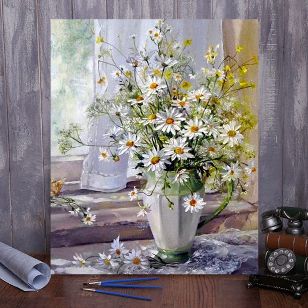 DIY Painting By Numbers - Chrysanthemum (16"x20" / 40x50cm)