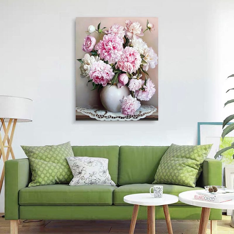 DIY Painting By Numbers - Peonies