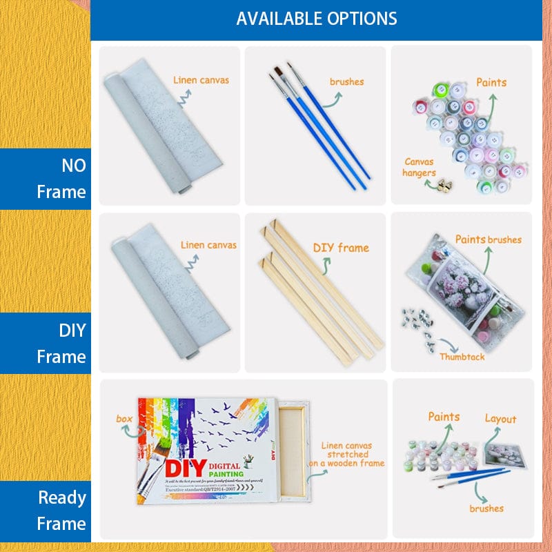 DIY Painting By Numbers -Flowers and Girl-E (16"x20" / 40x50cm)