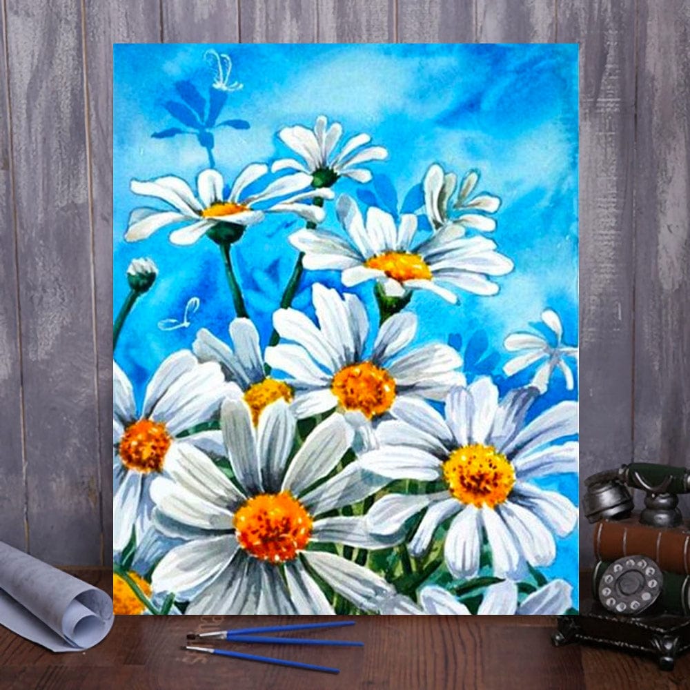 DIY Painting By Numbers - Chrysanthemum (16"x20" / 40x50cm)