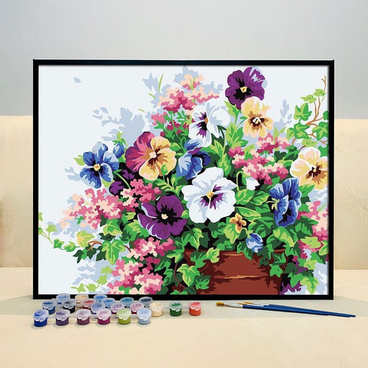 DIY Painting By Numbers - Butterfly Flowers