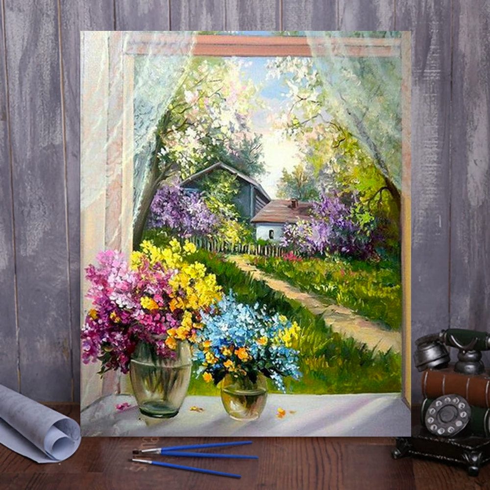 DIY Painting By Numbers - Chrysanthemum (16"x20" / 40x50cm)