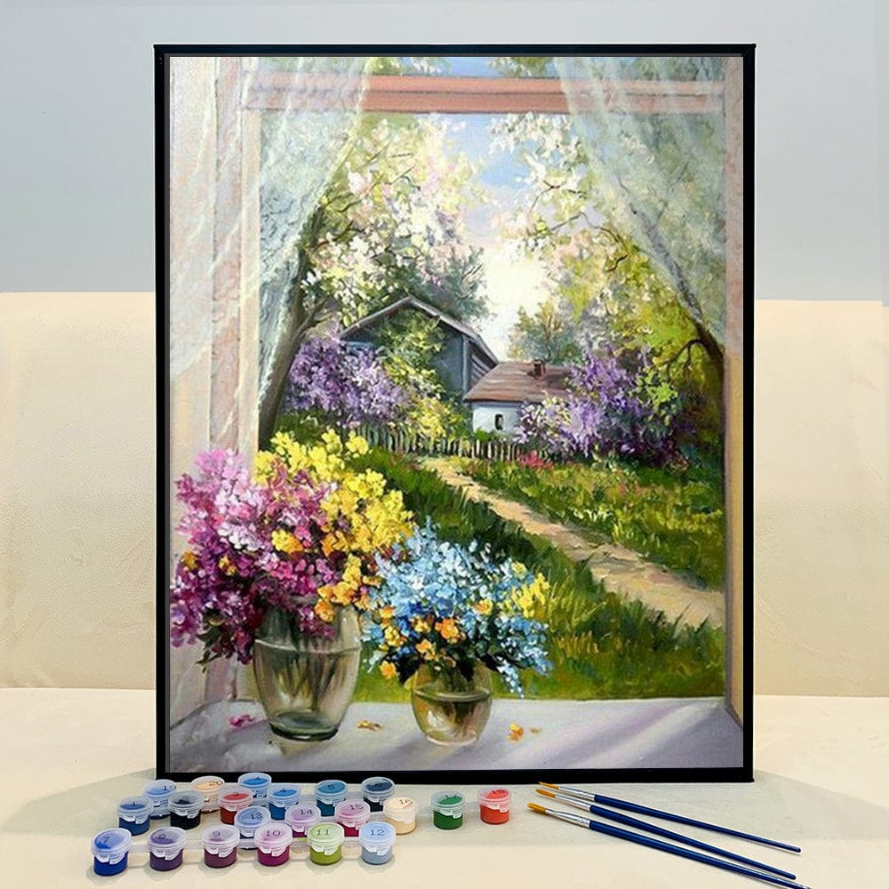 DIY Painting By Numbers - Chrysanthemum (16"x20" / 40x50cm)