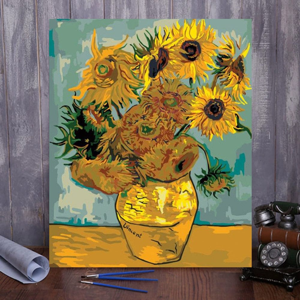 DIY Painting By Numbers -Sunflowers (16"x20" / 40x50cm)