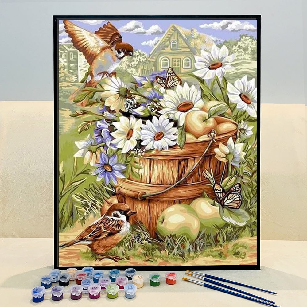 DIY Painting By Numbers - Chrysanthemum (16"x20" / 40x50cm)