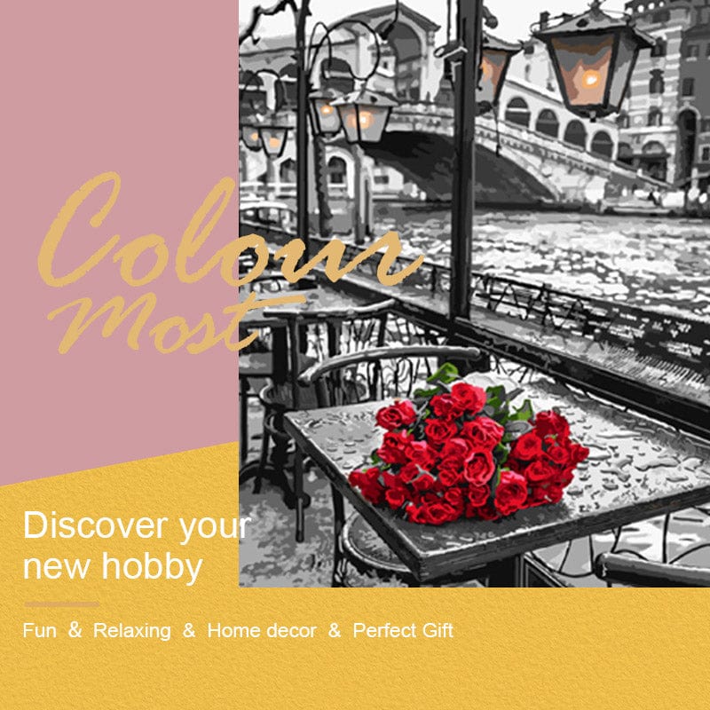 DIY Painting By Numbers - Red Roses (16"x20" / 40x50cm)