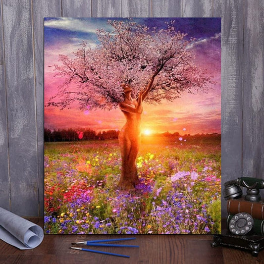 DIY Painting By Numbers - Goddess Tree