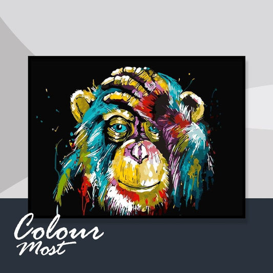 DIY Painting By Numbers - Colorful Gorilla(16"x20" / 40x50cm)