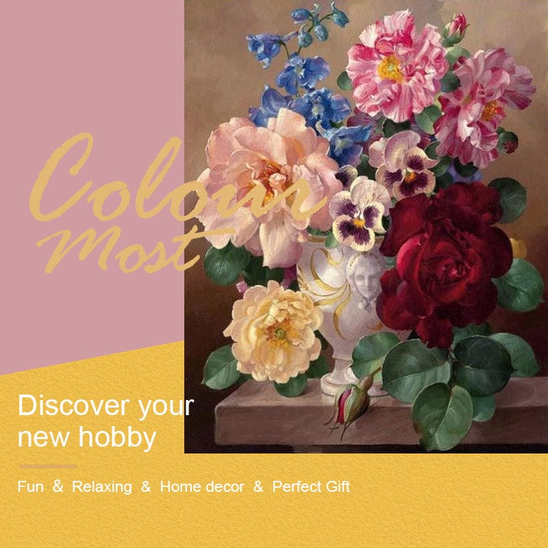 DIY Painting By Numbers - Magical Flower (16"x20" / 40x50cm)