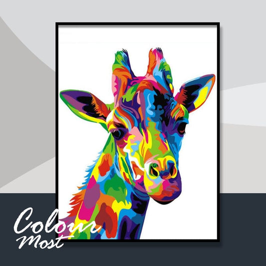 DIY Painting By Numbers - Gorgeous Giraffe (16"x20" / 40x50cm)