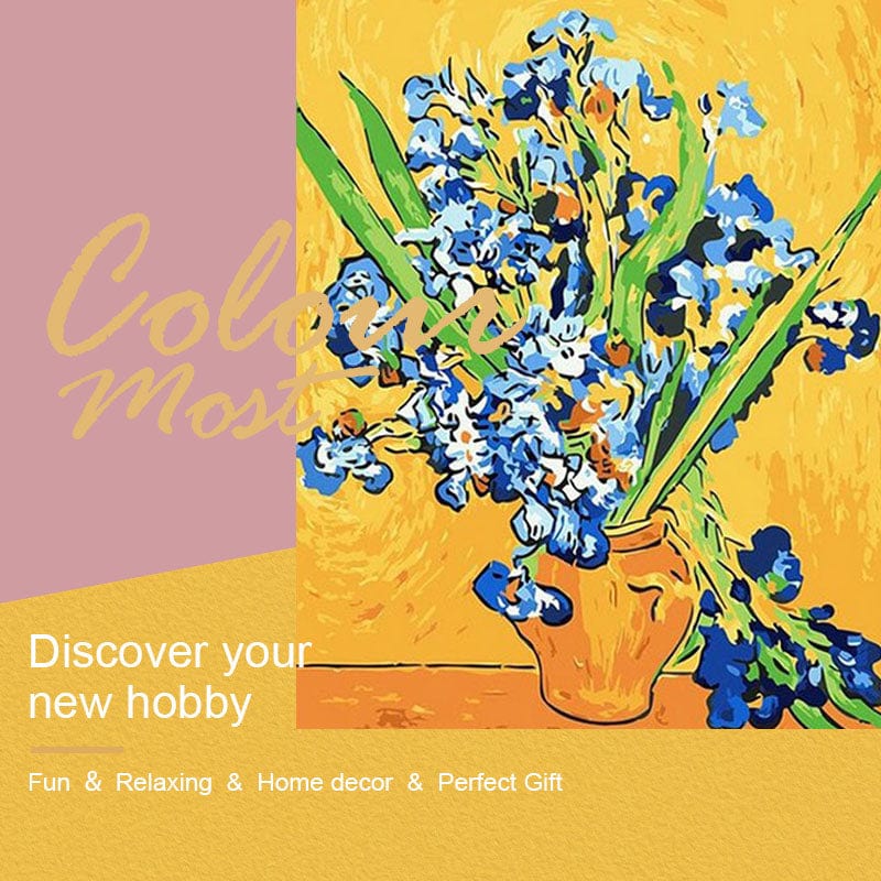 DIY Painting By Numbers -Van Gogh-Iris(16"x20" / 40x50cm)