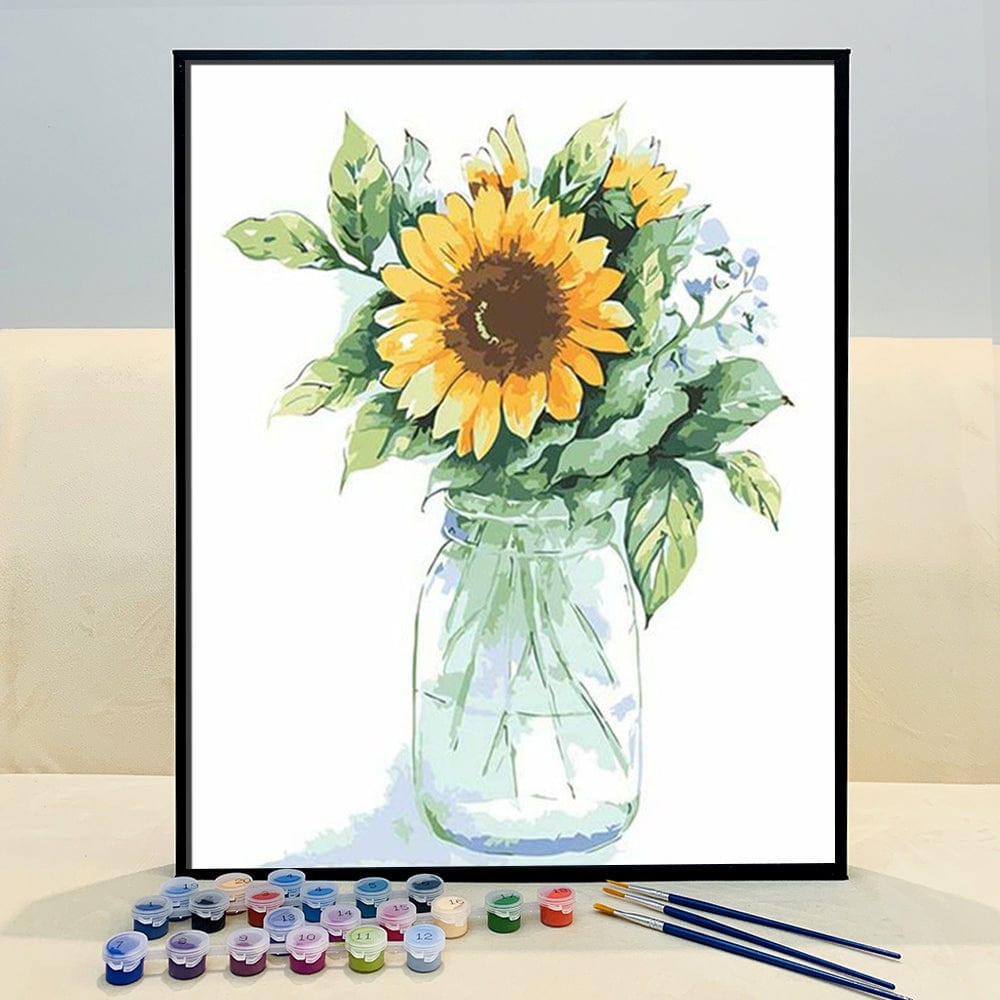 DIY Painting By Numbers - Ink sunflower
