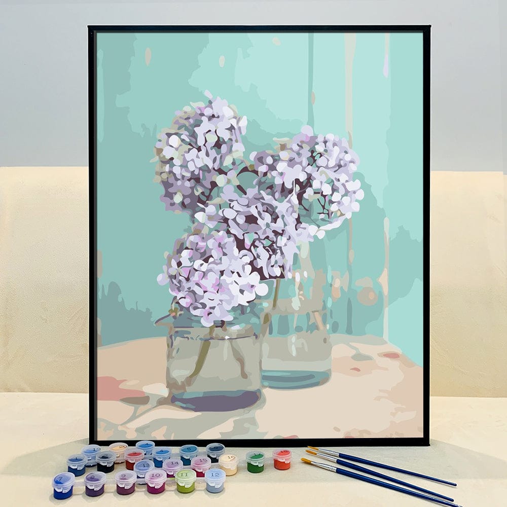 DIY Painting By Numbers - Hydrangea
