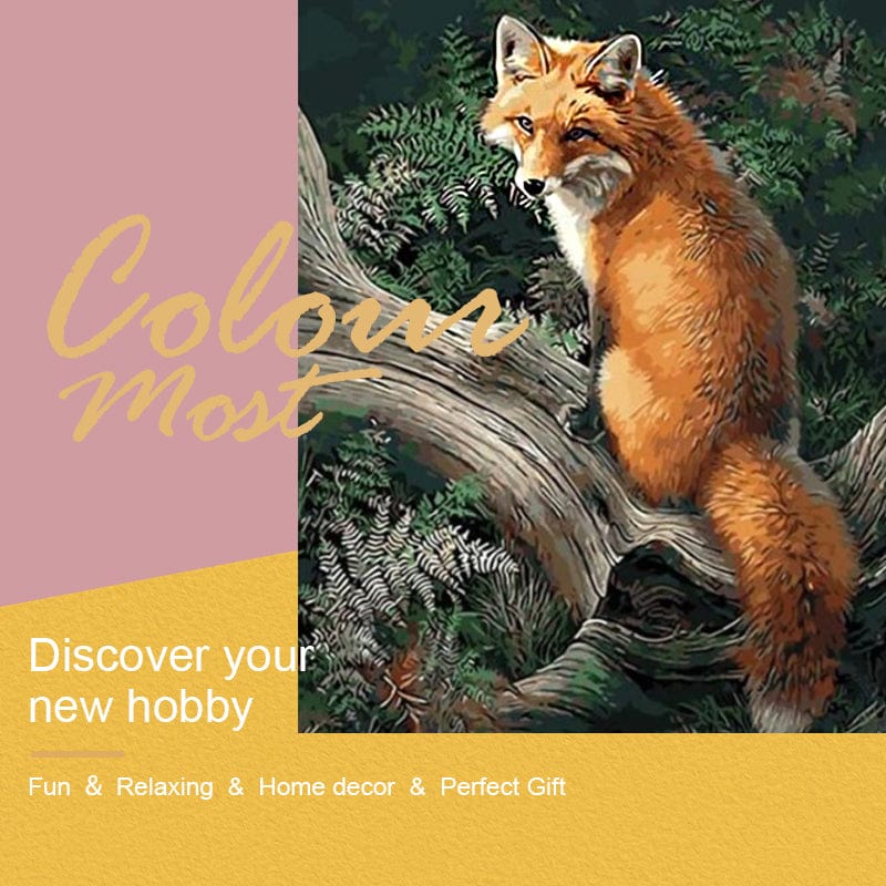 DIY Painting By Numbers - Fox (16"x20" / 40x50cm)