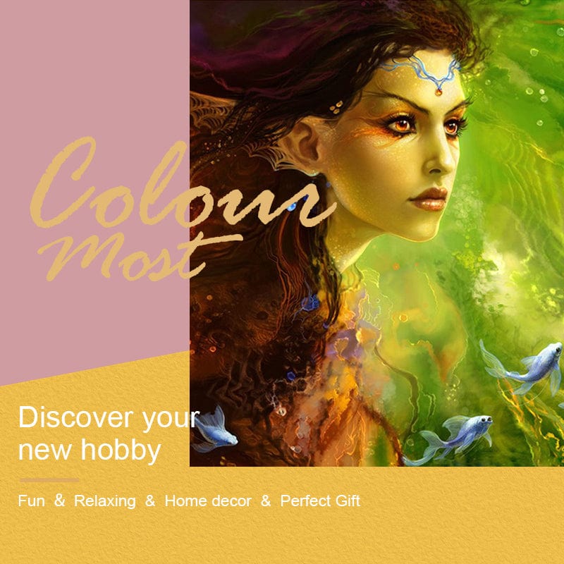 DIY Painting By Numbers -Daughter of the Sea (16"x20" / 40x50cm)