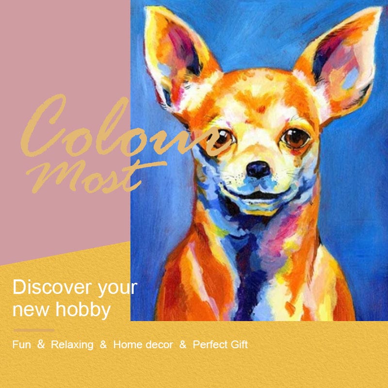 DIY Painting By Numbers -Color dog (16"x20" / 40x50cm)