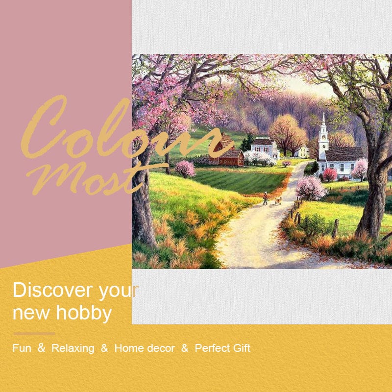 DIY Painting By Numbers - Beautiful trail (16"x20" / 40x50cm)