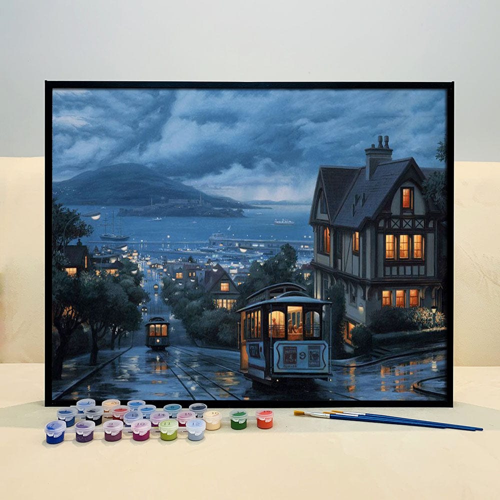 DIY Painting By Numbers - San Francisco Trolley