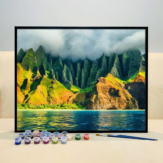 DIY Painting By Numbers - Coast Kauai