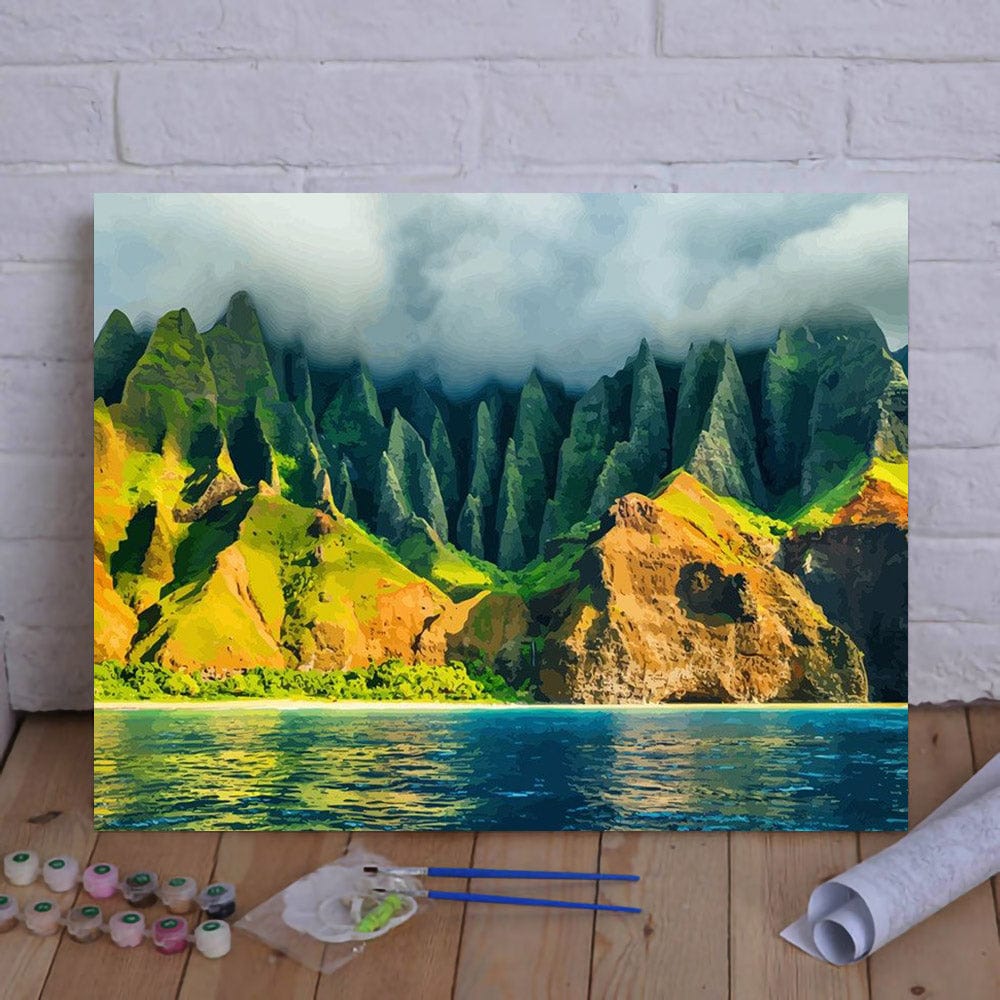 DIY Painting By Numbers - Coast Kauai