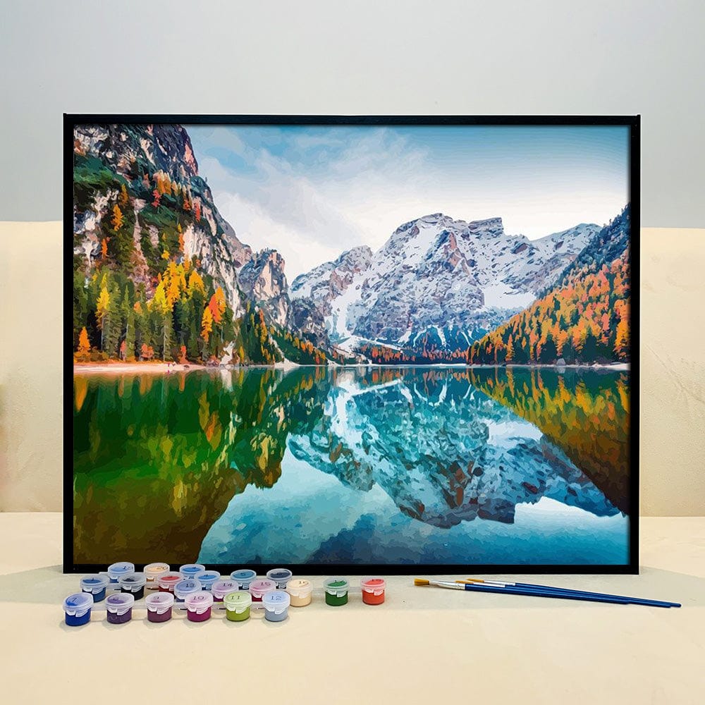 DIY Painting By Numbers - 'Snow Mountain & Lake'