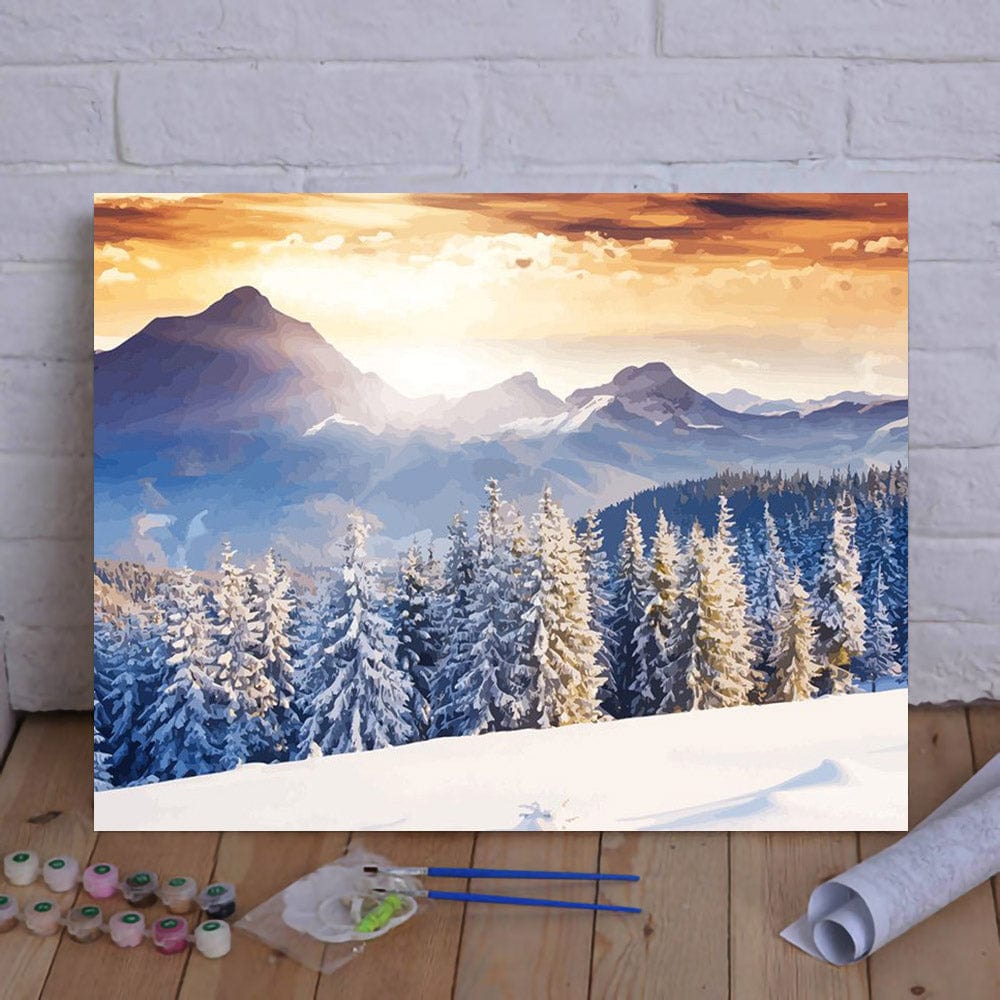 DIY Painting By Numbers - Snow scene