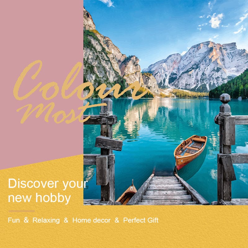 DIY Painting By Numbers -Bryce lake (16"x20" / 40x50cm)