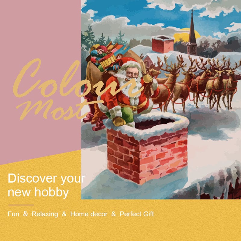 DIY Painting By Numbers - Santa Claus (16"x20" / 40x50cm)