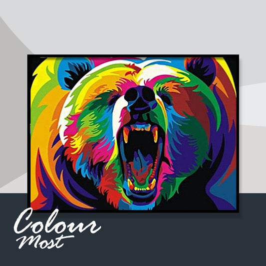 DIY Painting By Numbers - Gorgeous Bear (16"x20" / 40x50cm)