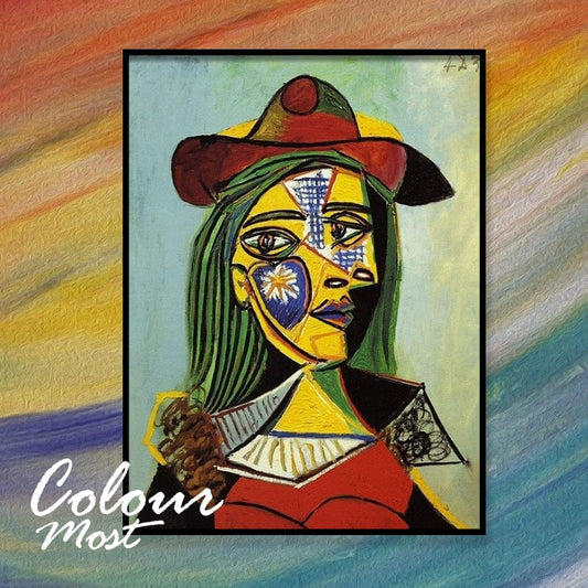 DIY Painting By Numbers -Woman in Hat and Fur Collar-Pablo Picasso (16"x20" / 40x50cm)