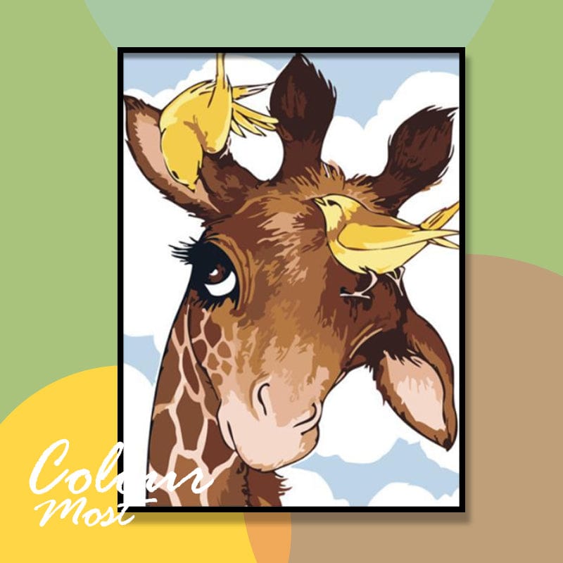 DIY Painting By Numbers - Cartoon fawn  (16"x20" / 40x50cm)