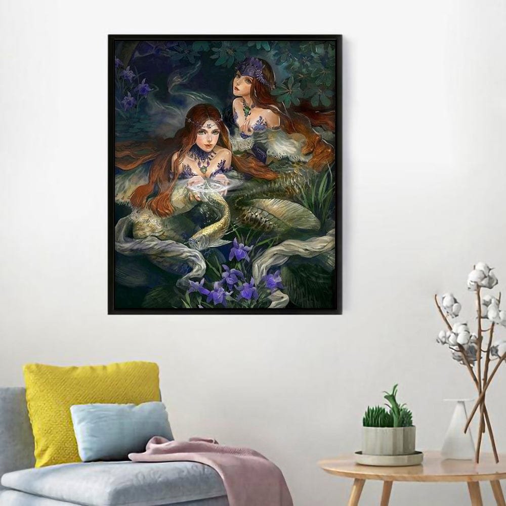 ColourMost™ DIY Painting By Numbers - ‘Two Mermaids' (16"x20")