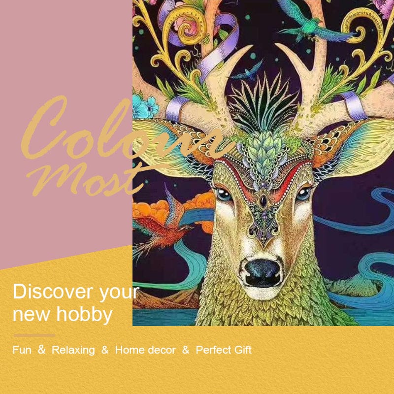 ColourMost™ DIY Painting By Numbers -Deer head (16"x20")