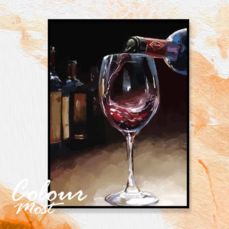 DIY Painting By Numbers - Red wine (16"x20" / 40x50cm)