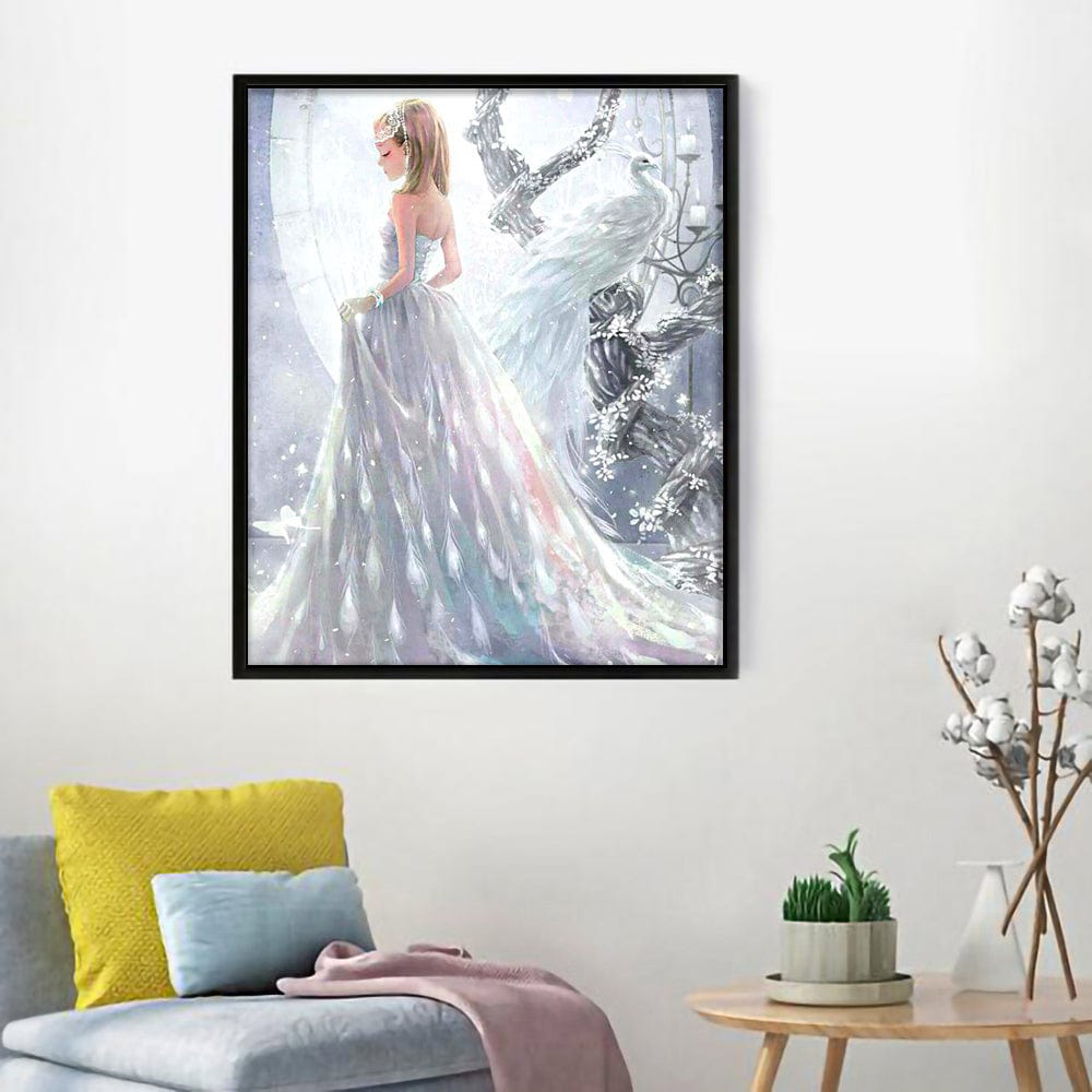 DIY Painting By Numbers -Peacock princess