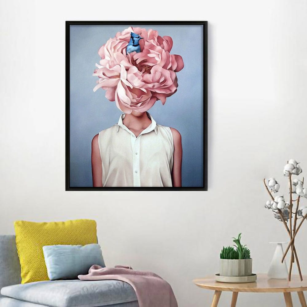 DIY Painting By Numbers -Flowers and Girl-B