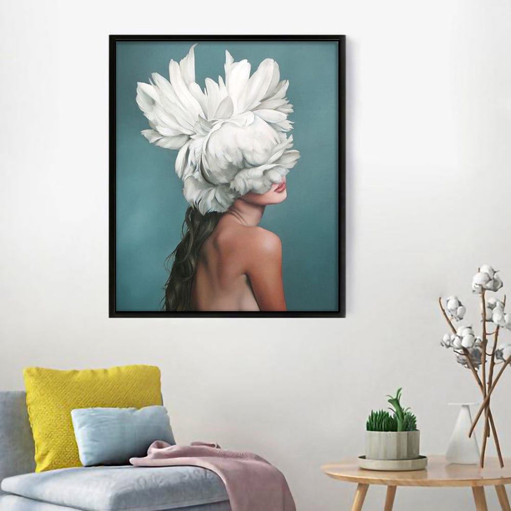 DIY Painting By Numbers -Flowers and Girl-D