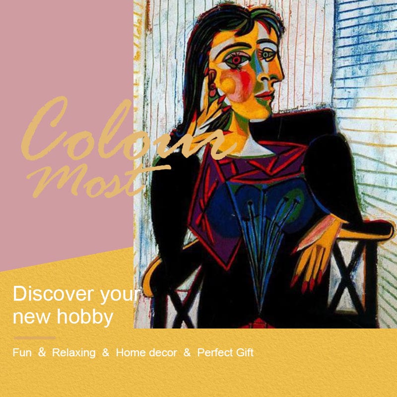 DIY Painting By Numbers -Portrait of Dora Maar-Pablo Picasso (16"x20" / 40x50cm)