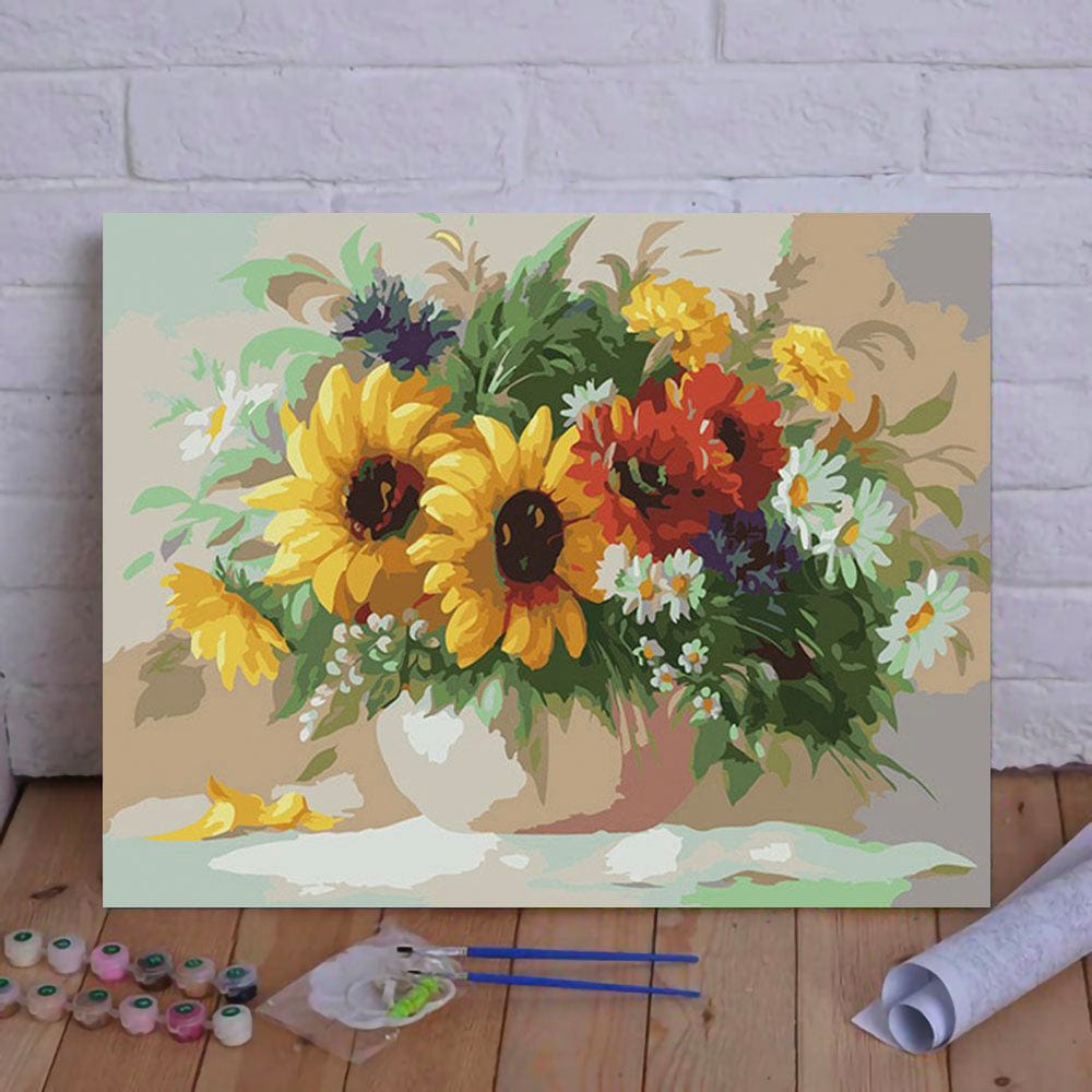 DIY Painting By Numbers - Flowers