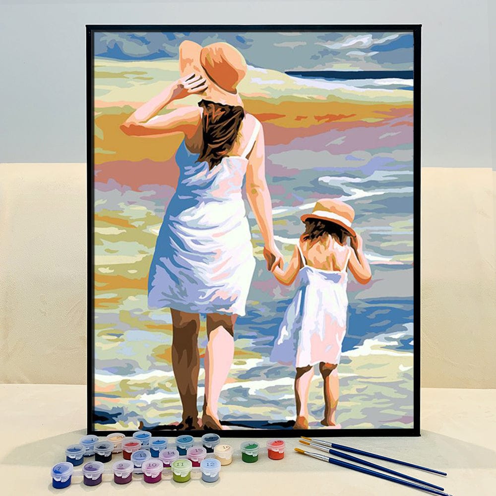 DIY Painting By Numbers - Mother And Daughter