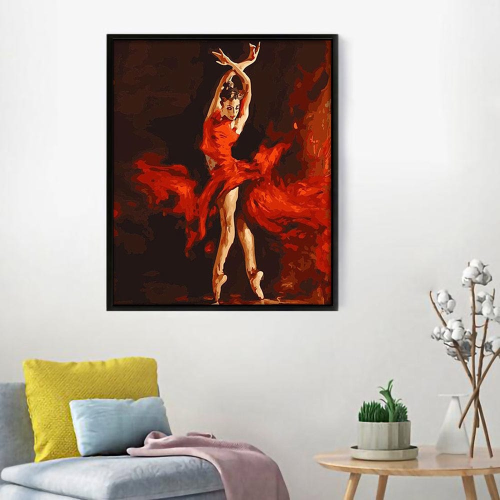 DIY Painting By Numbers - Ballet Dancer On Fire