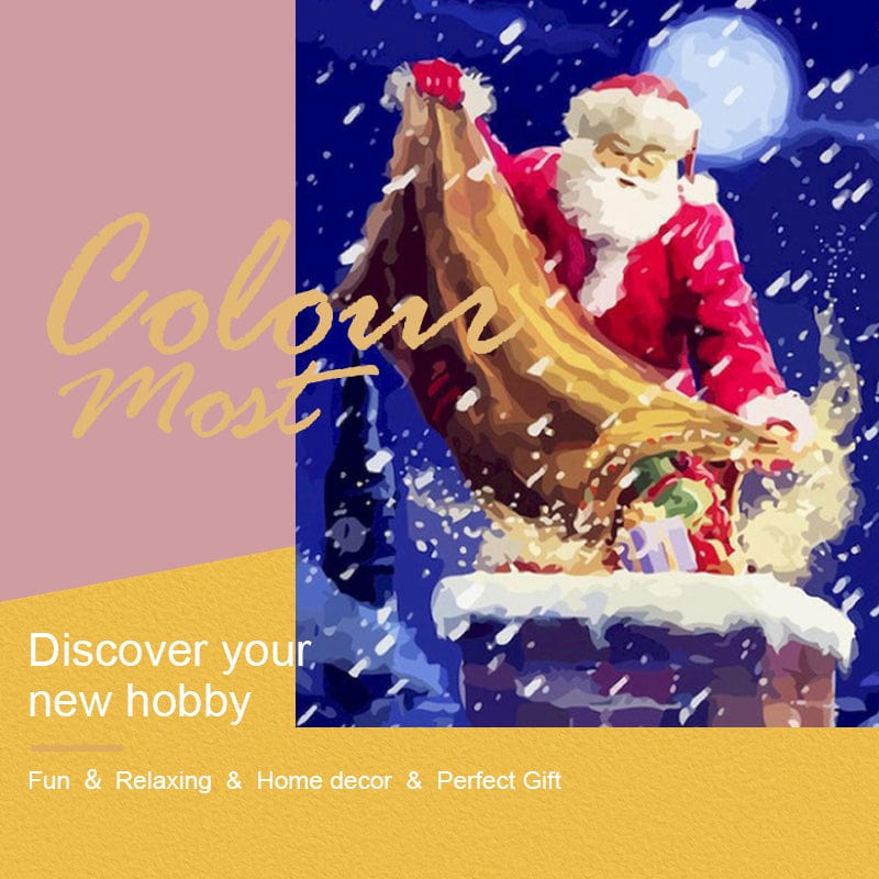 DIY Painting By Numbers - Santa Claus (16"x20" / 40x50cm)