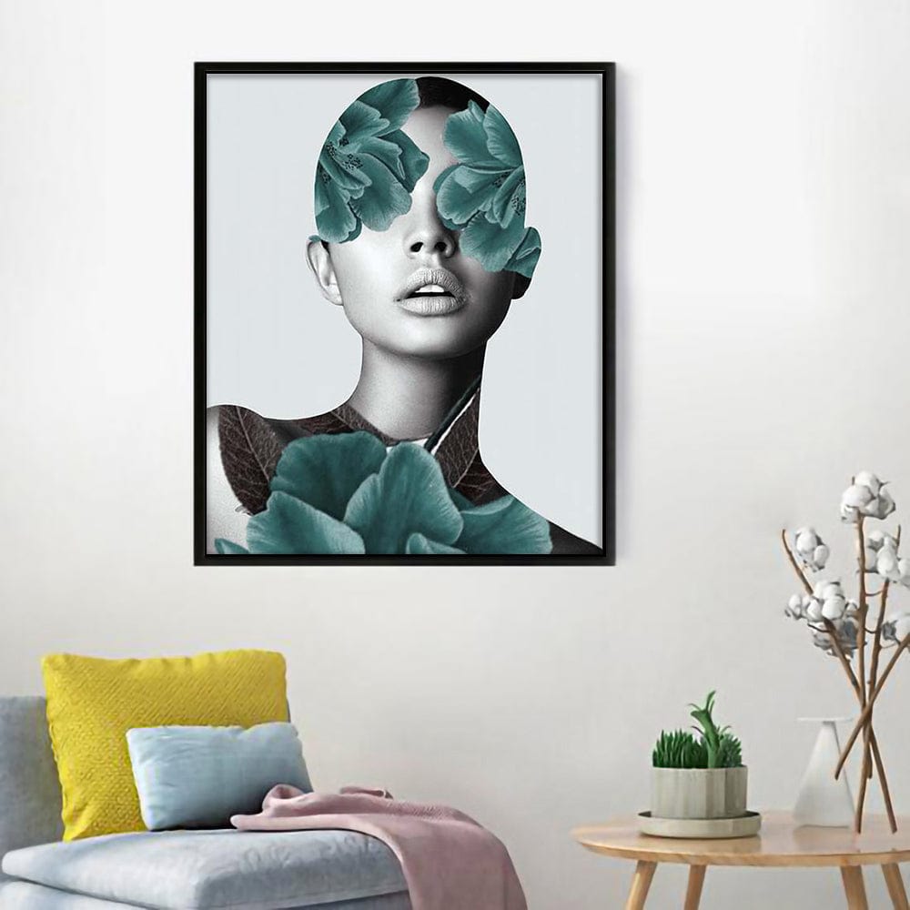 DIY Painting By Numbers -Flowers and Girl-L